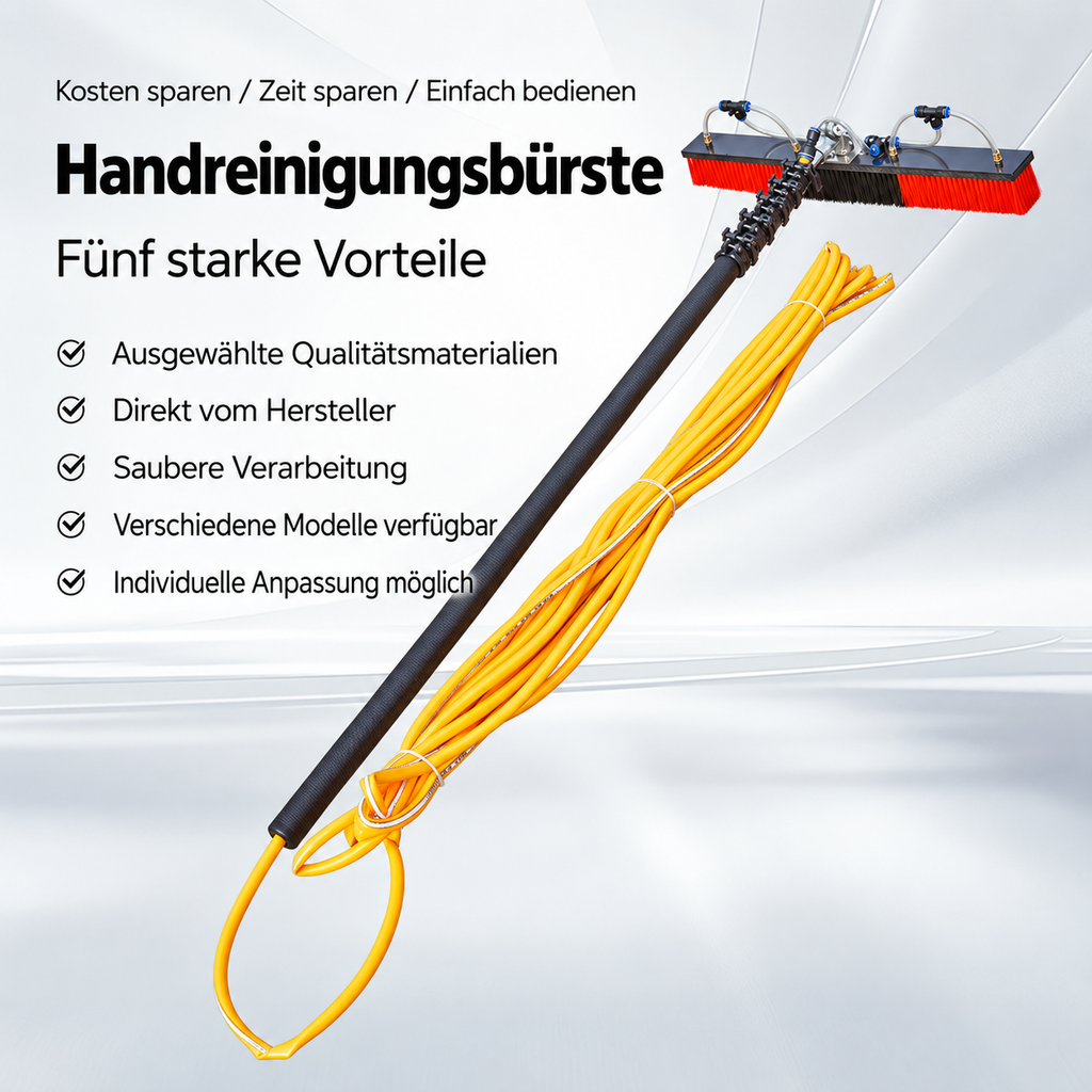 Automatische Hochdruck-Wasserreinigung mit Teleskopstange